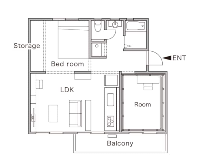 リノベーション後の間取り図