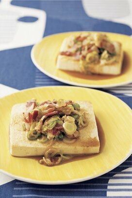 スピード素材、豆腐でつくる5分おかず！ネギバターソースの豆腐ステーキ