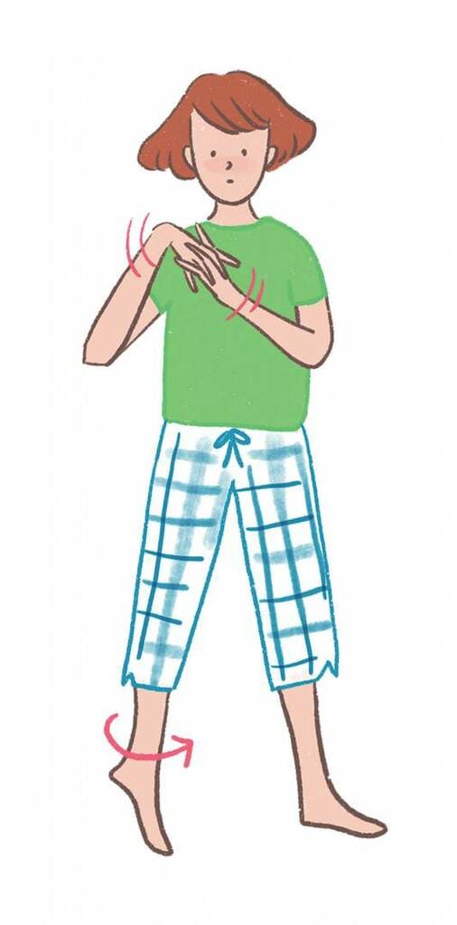 イラスト手首回す