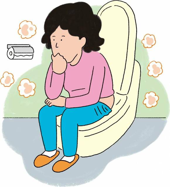 イラストトイレに女性