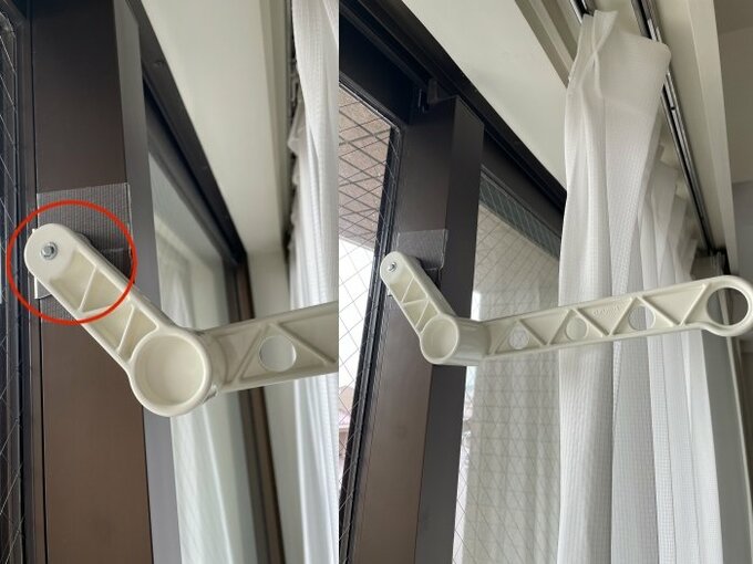 ハンガーフックとりつけ