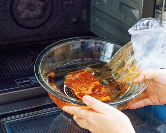 お肉をレンチン