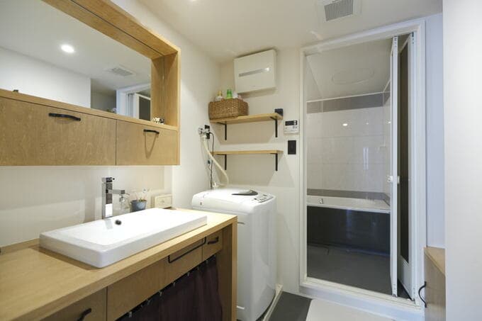 夫デザインのサニタリー