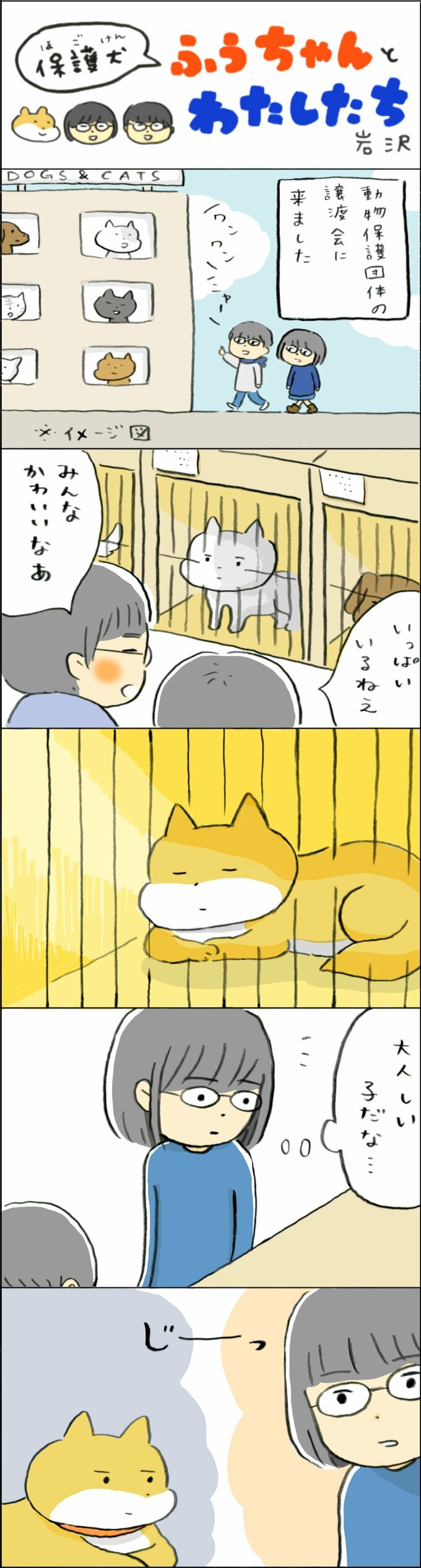 【保護犬マンガ】おめめがとってもキラキラ…。譲渡会でふうちゃんと初対面