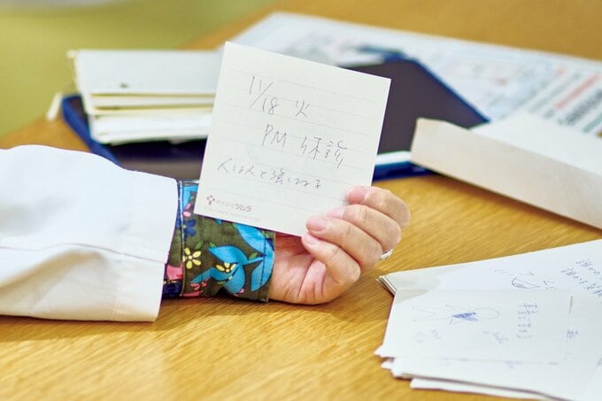 予定を書いたメモ