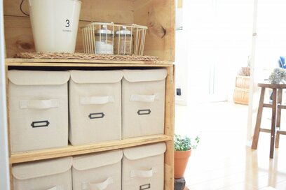 カスタム自在のダイソー布ボックスが便利すぎる！カラボにピッタリ収まって大活躍！