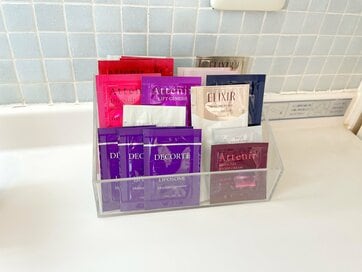 洗面所にため込んだ＜化粧品の試供品＞を年内に使いきるアイデア