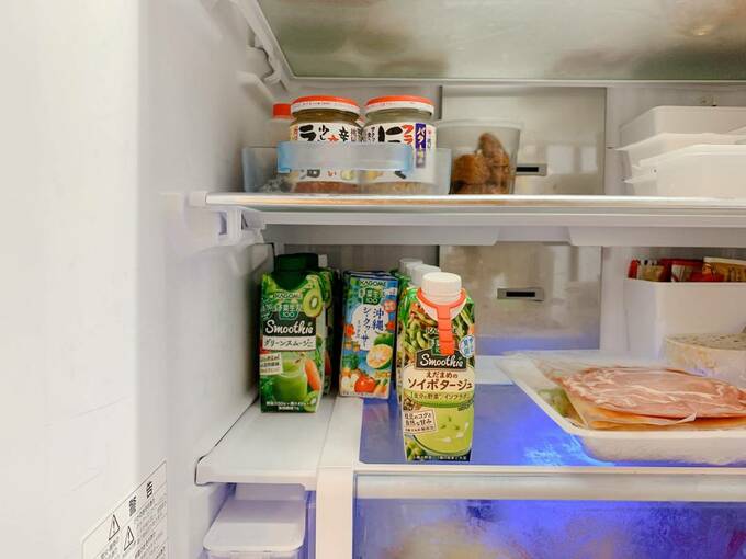 冷蔵庫に野菜ジュース