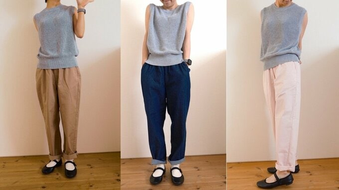 ノースリーブ 着まわし