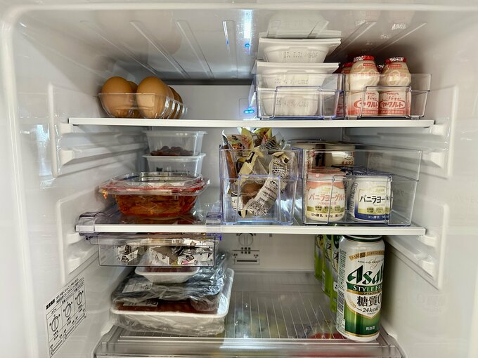 冷蔵庫の最上段