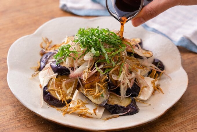 ポン酢をかける