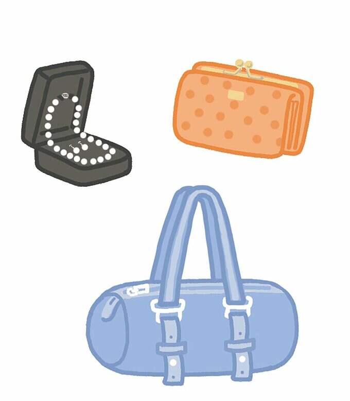イラストバッグアクセサリーなど