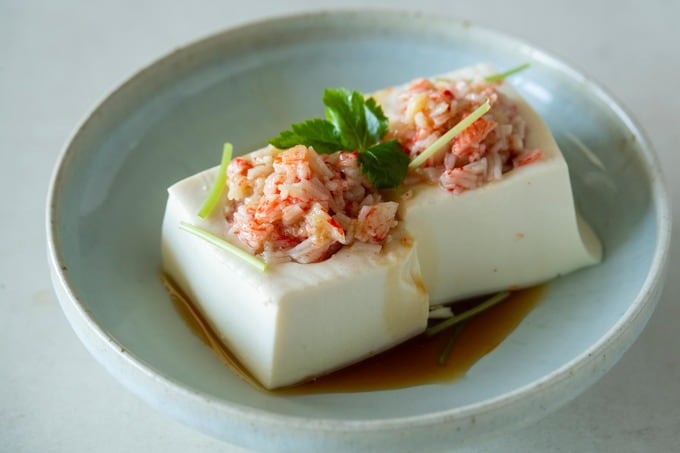 カニかま豆腐蒸し