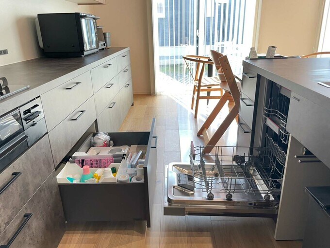 Ⅱ型キッチンの通路