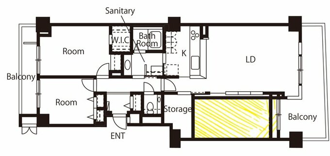 リノベーション後の間取り図