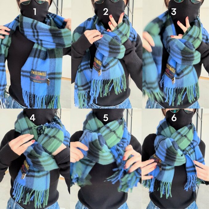 ストール ミラノ巻きの手順