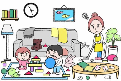 散らかった部屋…なにかが違う？5つ見つけたらエラい間違い探し