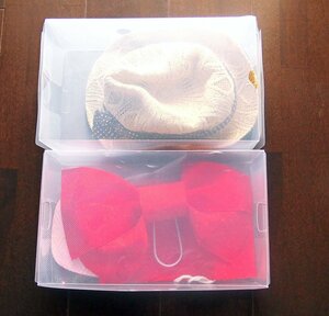 小物収納は中身の見やすいクリアケースに