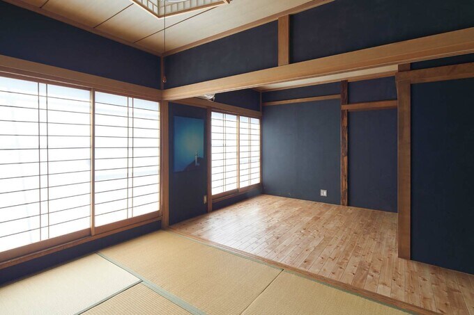 2階にあった和室2間を1室に改修