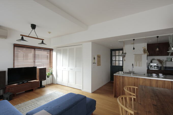 間仕切り撤去で開放的なLDKに