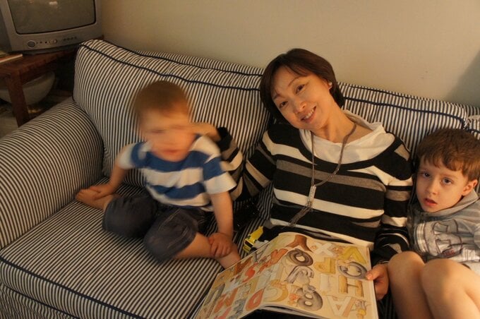 川上麻衣子さんと子ども