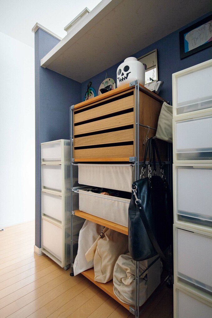 無印良品のスチールユニットシェルフを活用