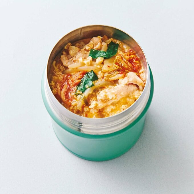 オートミール豚キムチリゾット