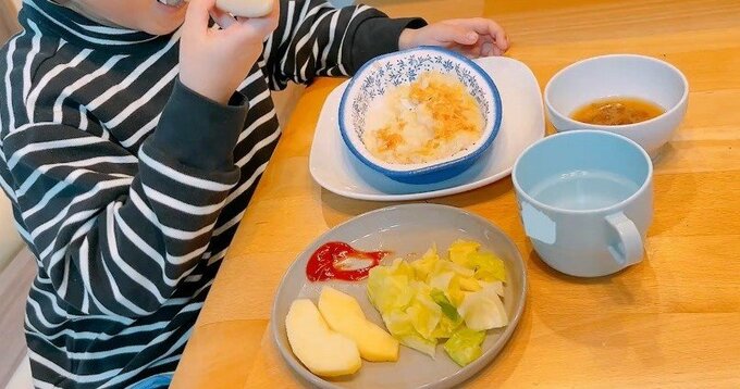 子どもたちの好きなエビグラタン。冷凍食品の力もおおいに借りています。