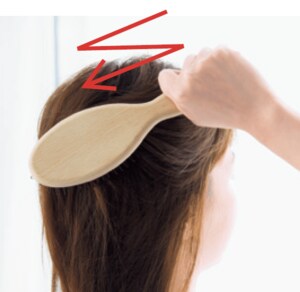 大きく動かし 頭皮を引っかく