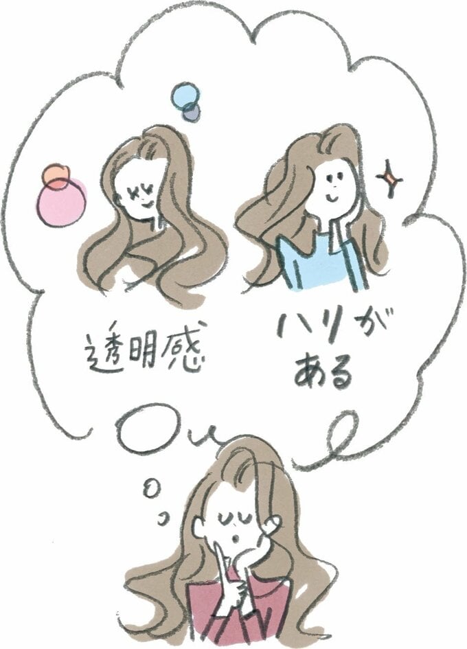 イラストハリ透明感