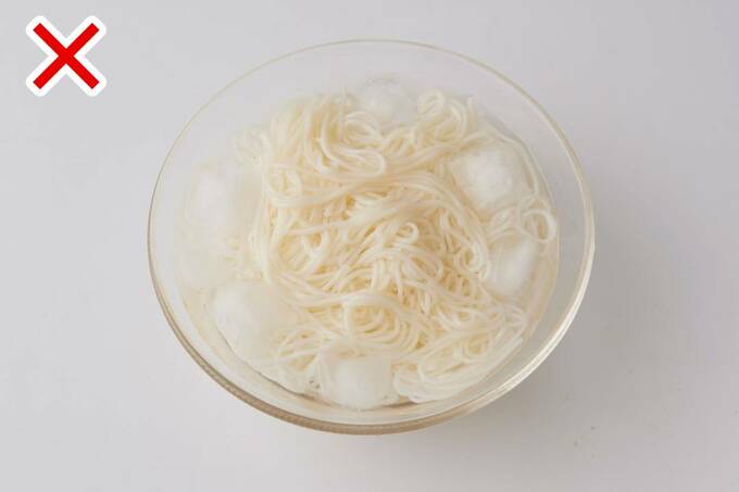 氷水とそうめん