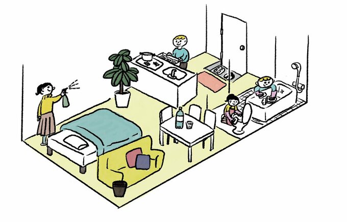 イラスト部屋の中