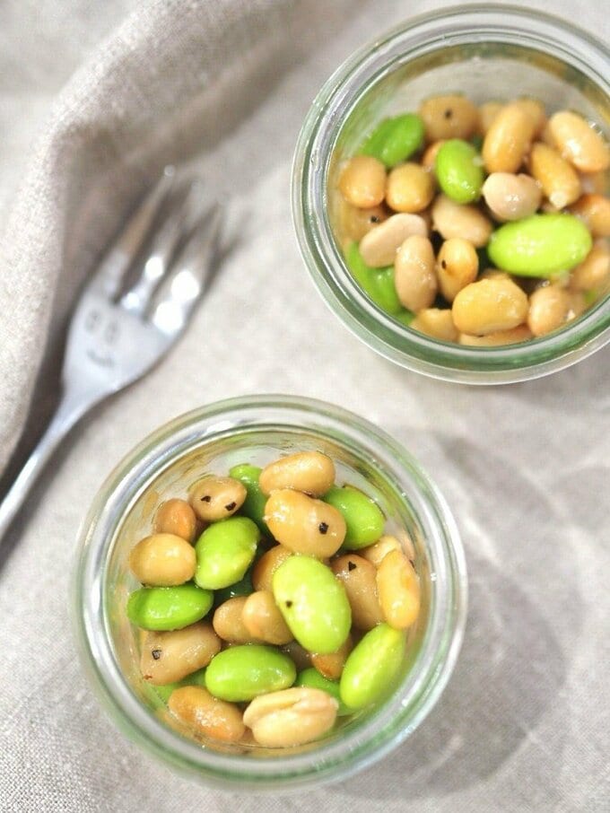 枝豆と大豆のガーリックペッパー