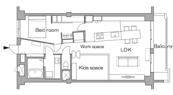 リノベーション後の間取り図