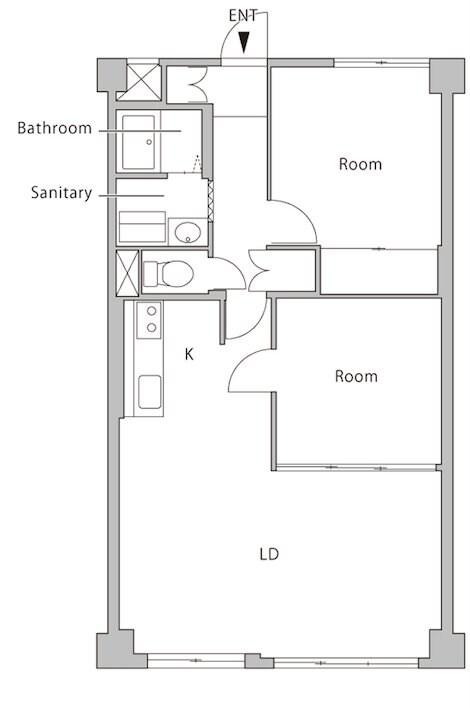 リノベーション前の間取り図
