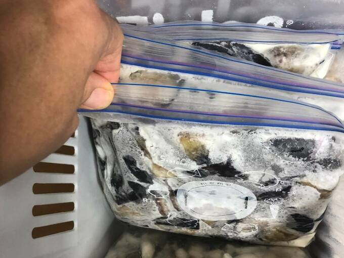 素揚げしたナスを冷凍しておいたもの