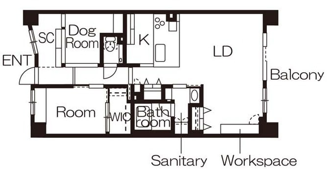 リノベーション前の間取り図