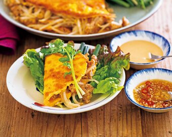 ひき肉、モヤシ、卵でダイエット料理。ヘルシーなベトナム風お好み焼き