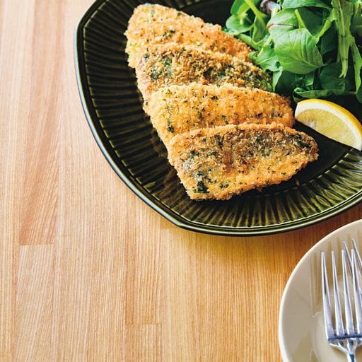 アジの青ジソパン粉焼き