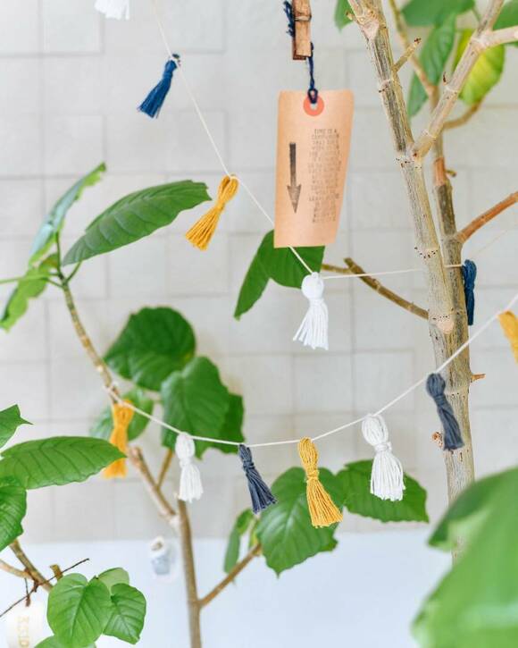 毛糸のものを取り入れる