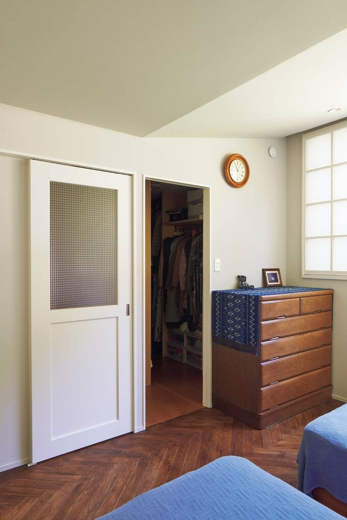 寝室にあるウォークインクローゼット