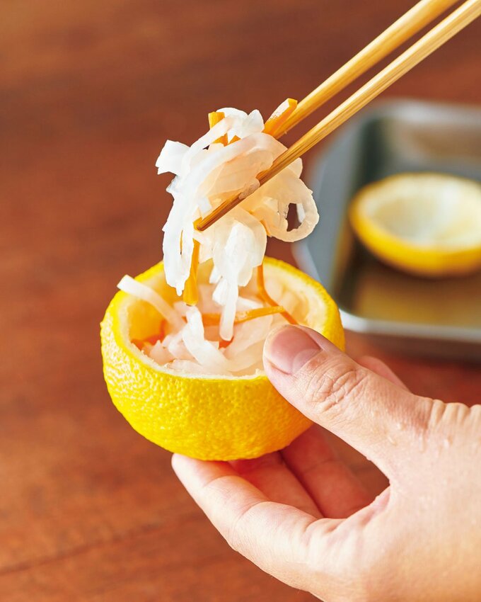 ゆずに紅白なます