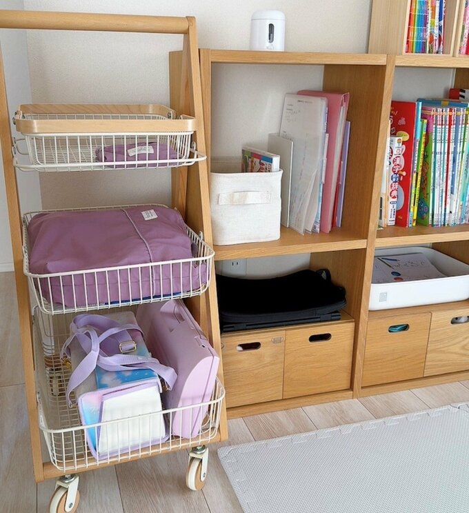 つうさん長期休みの学用品収納