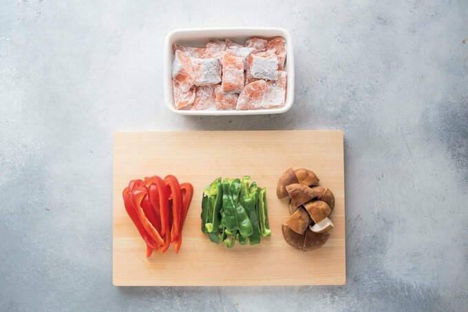 パプリカシイタケ鮭