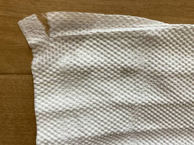 破れたおしぼり