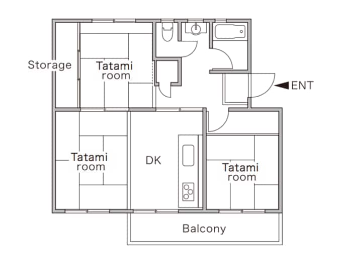 リノベーション前の間取り図
