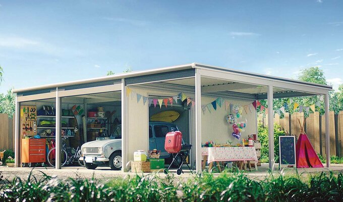 淀川製鋼所のカーポート