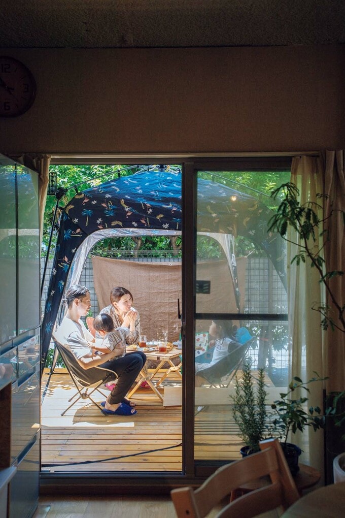 戸建てのような庭ライフを満喫