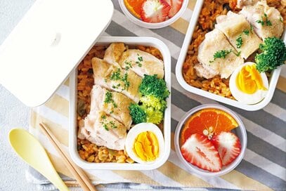 わが家自慢の「チキンケチャップライス弁当」。子どもがこれならペロリと食べてくれた