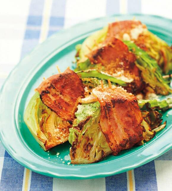 新キャベツのベーコン巻き